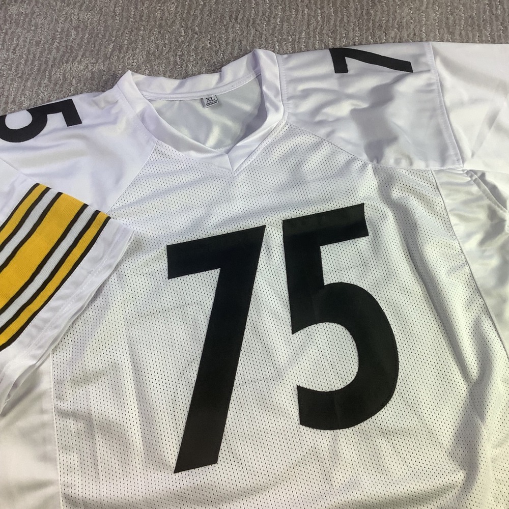 Mean Joe Greene Signed Pittsburgh Steelers 75 Jersey Beckett Witness COA XL New
